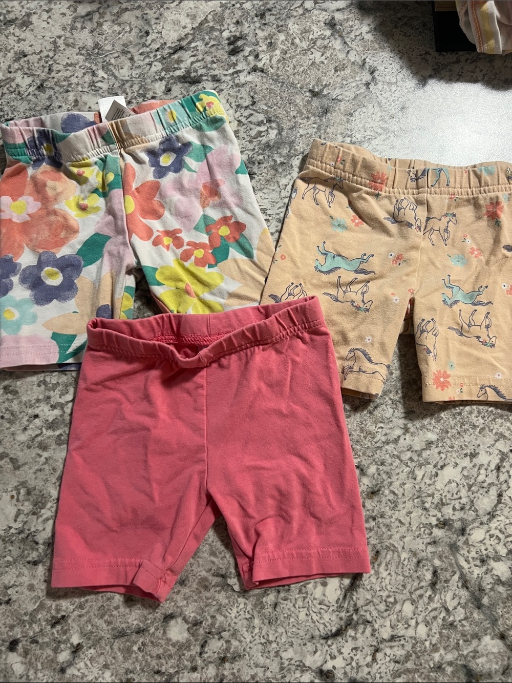 Carter's Pink Cotton Bike Shorts - Solid Bright Pink